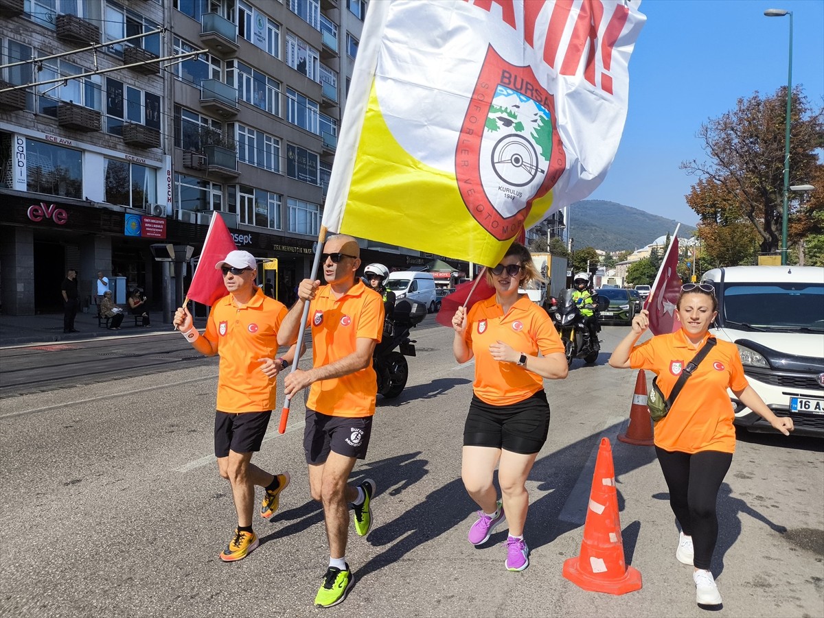 Bursa'da Taksicilere Yönelik Şiddet İçin Farkındalık Koşusu