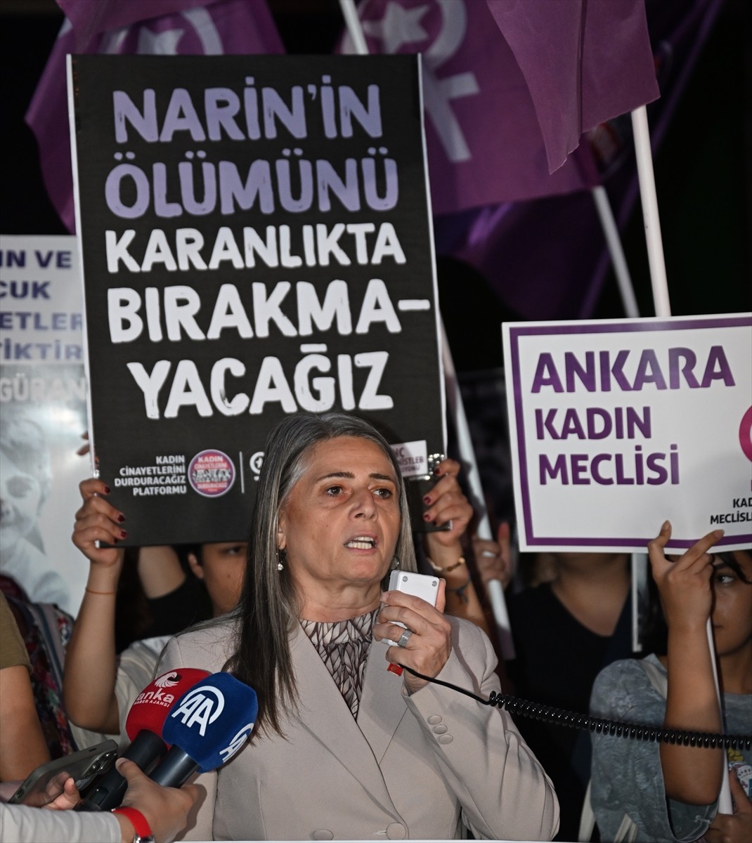 Ankara'da Kadın Sivil Toplum Örgütlerinden Narin Güran'ın Ölümüne Protesto