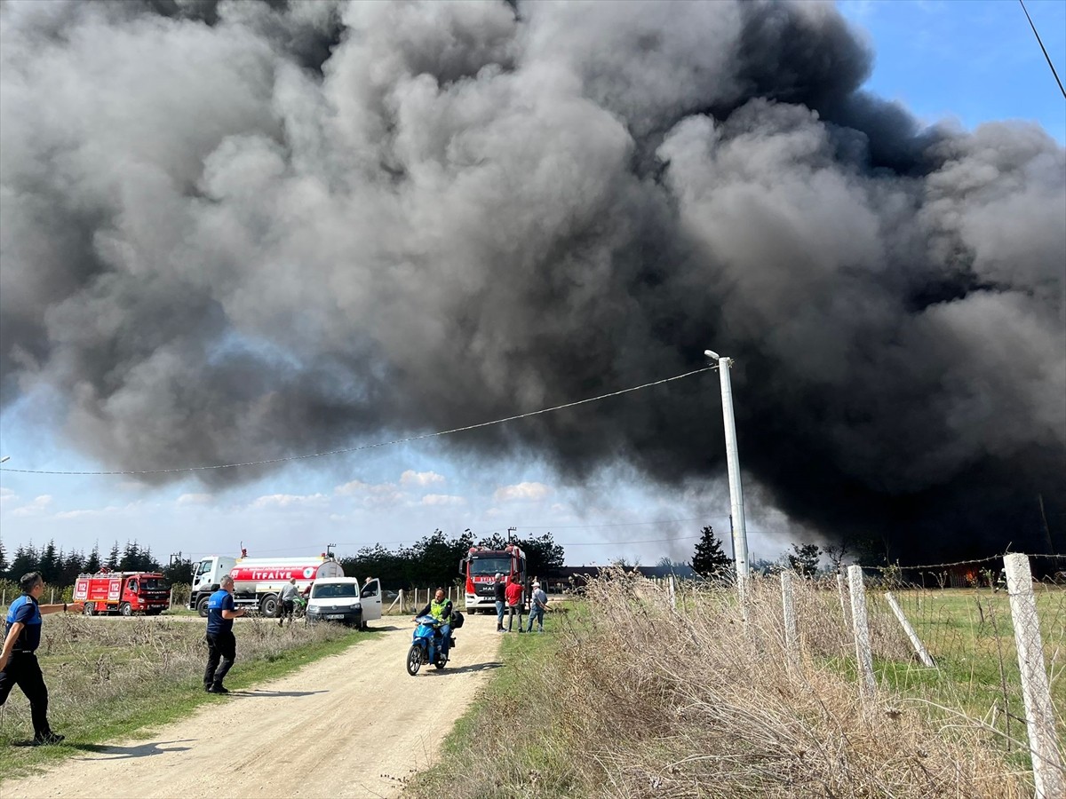 Tekirdağ'da Yangın: Fabrikaya Hızla Müdahale Ediliyor