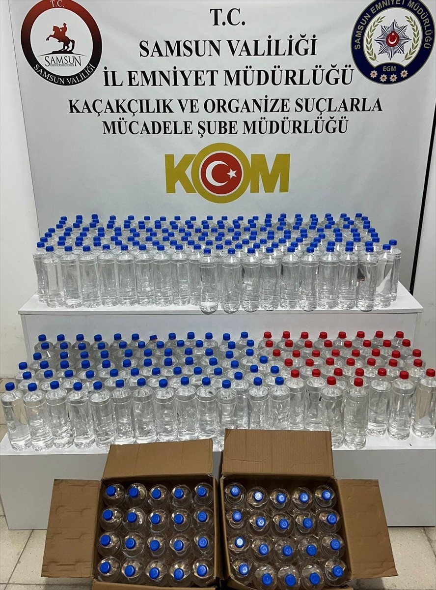 Samsun'da Kaçak Etil Alkol Operasyonu