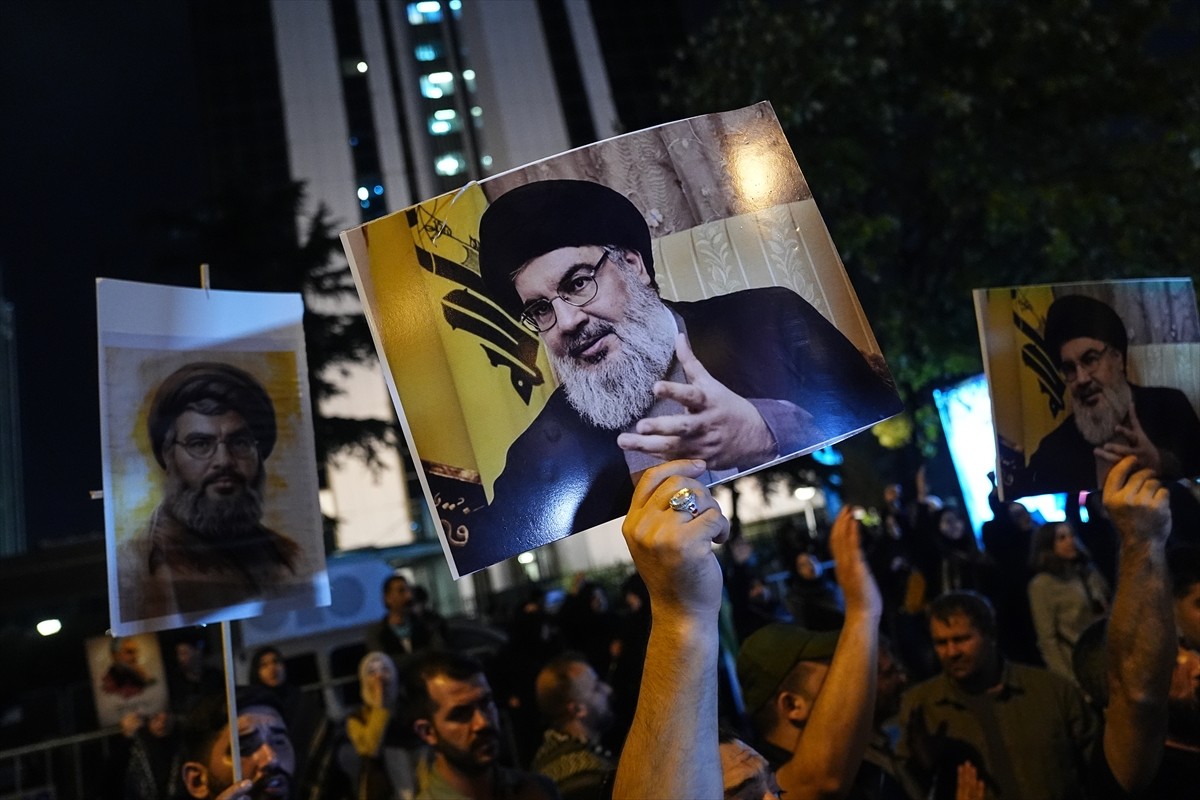 Hizbullah Lideri Nasrallah'ın Öldürülmesi Protesto Edildi