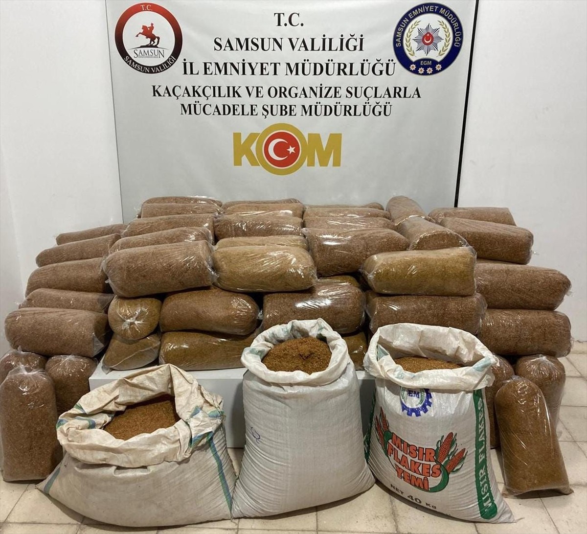 Samsun'da 435 Kilogram Kaçak Tütün Operasyonu