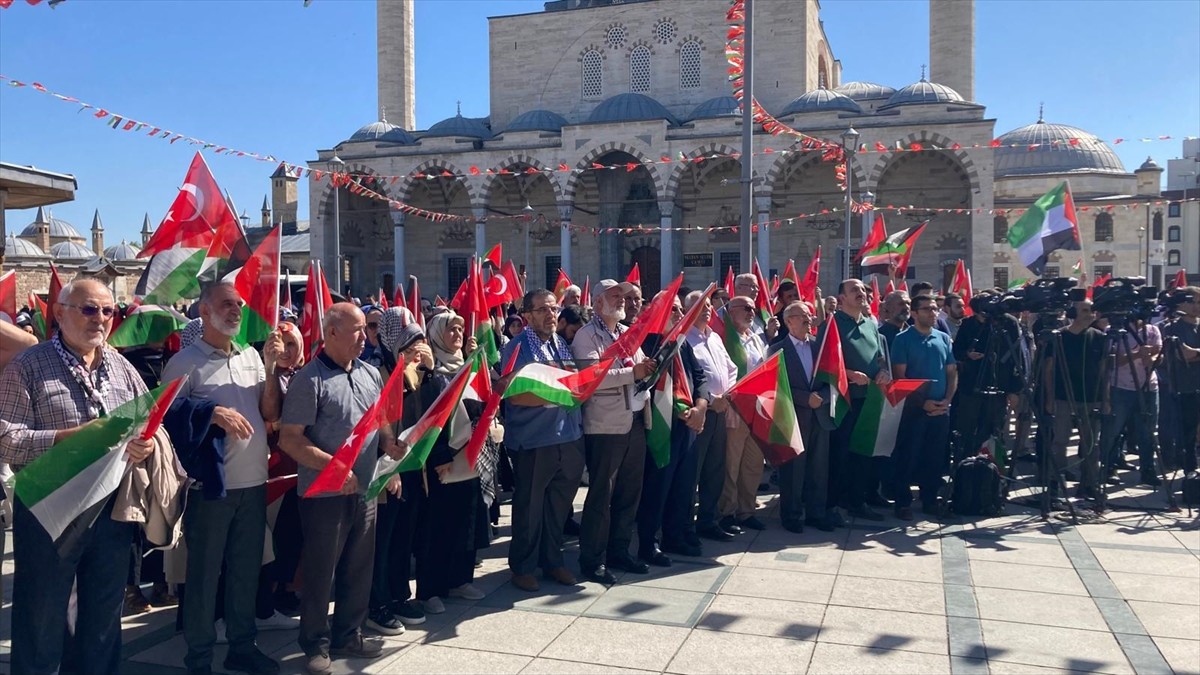 Konya'da Filistin ve Lübnan'a Destek Mitingi