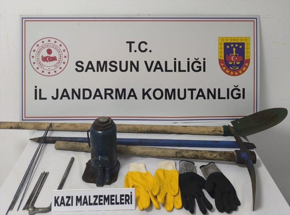 Samsun'da Kaçak Kazı Operasyonu: İki Şüpheli Suçüstü Yakalandı