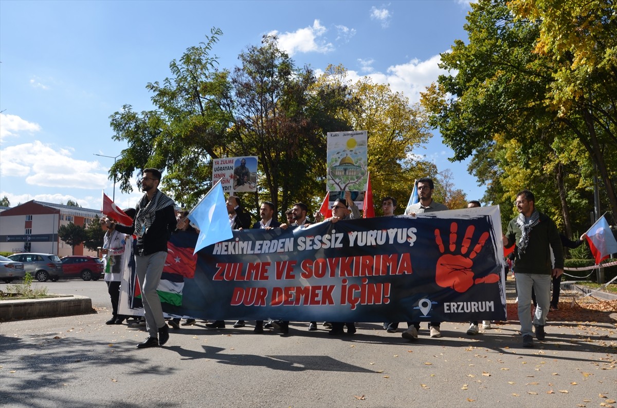 Erzurum, Erzincan, Tunceli ve Iğdır'da Filistin'e Destek Protestoları