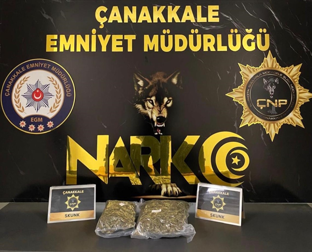 Çanakkale'de Skunk Operasyonu: 1 Kilo 700 Gram Uyuşturucu Ele Geçirildi