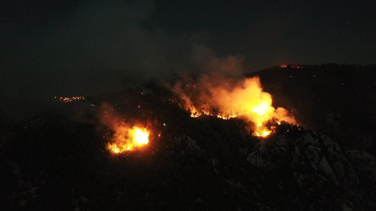 Menteşe'deki Orman Yangınına Sürekli Müdahale