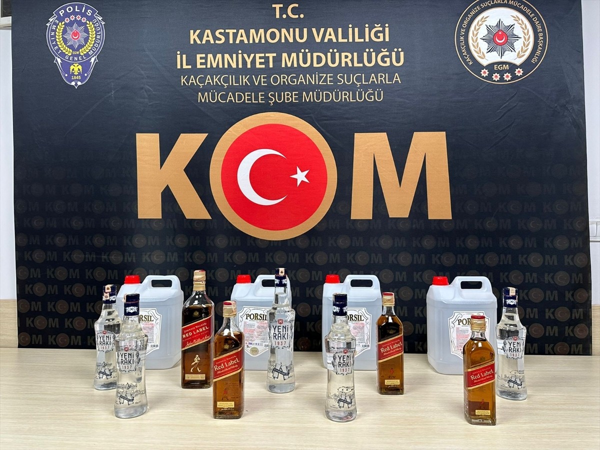 Kastamonu'da Kaçak İçki ve Tütün Operasyonları