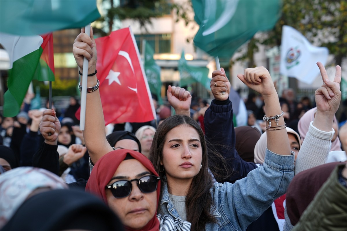 İstanbul'da Filistin İçin Destek Eylemi