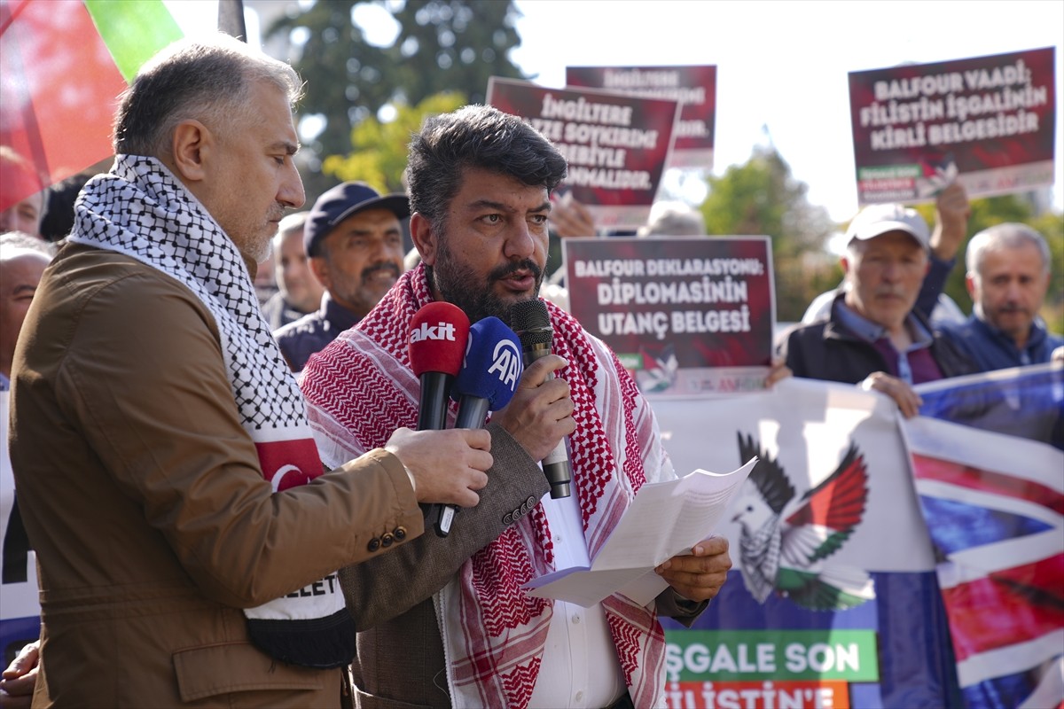 Balfour Deklarasyonu'nun 107. Yılı Protesto Edildi