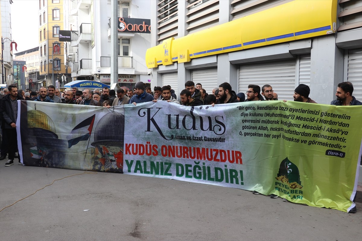 Ağrı'da Gazze Saldırılarına Protesto