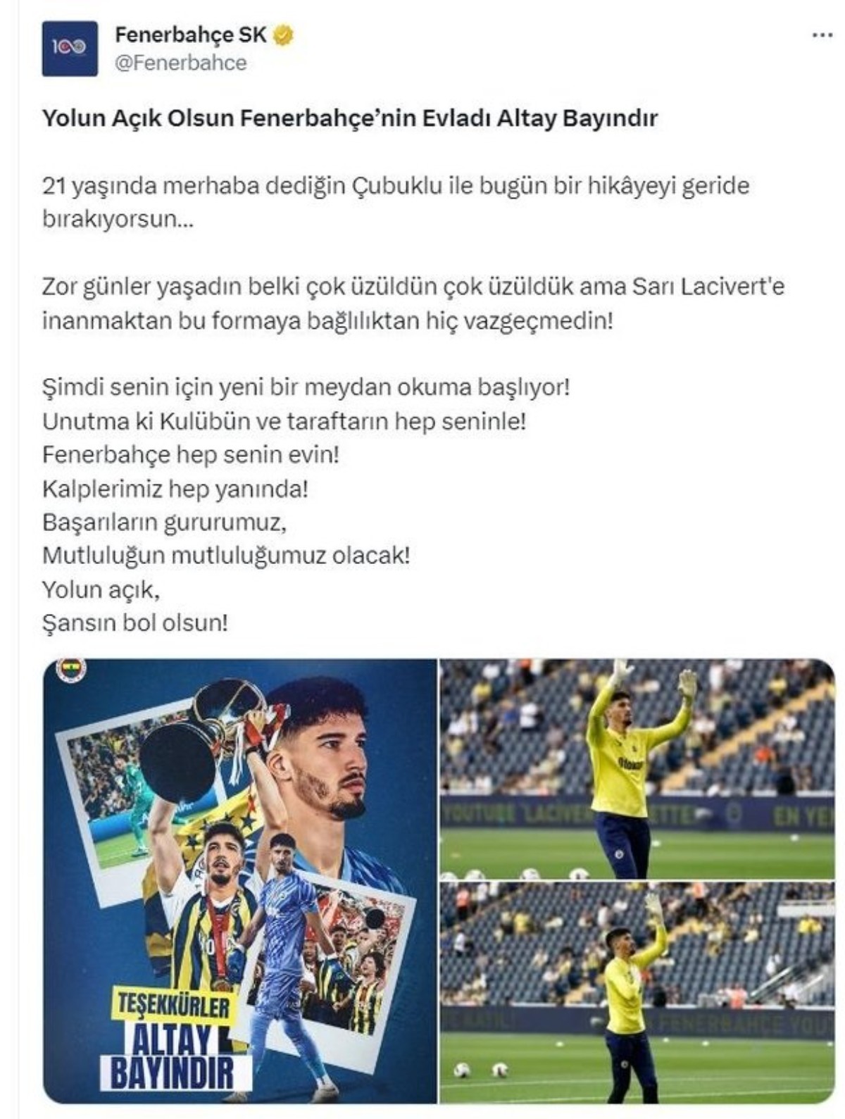 Fenerbahçe'ye veda eden Altay Bayındır, Manchester United’a imzayı attı