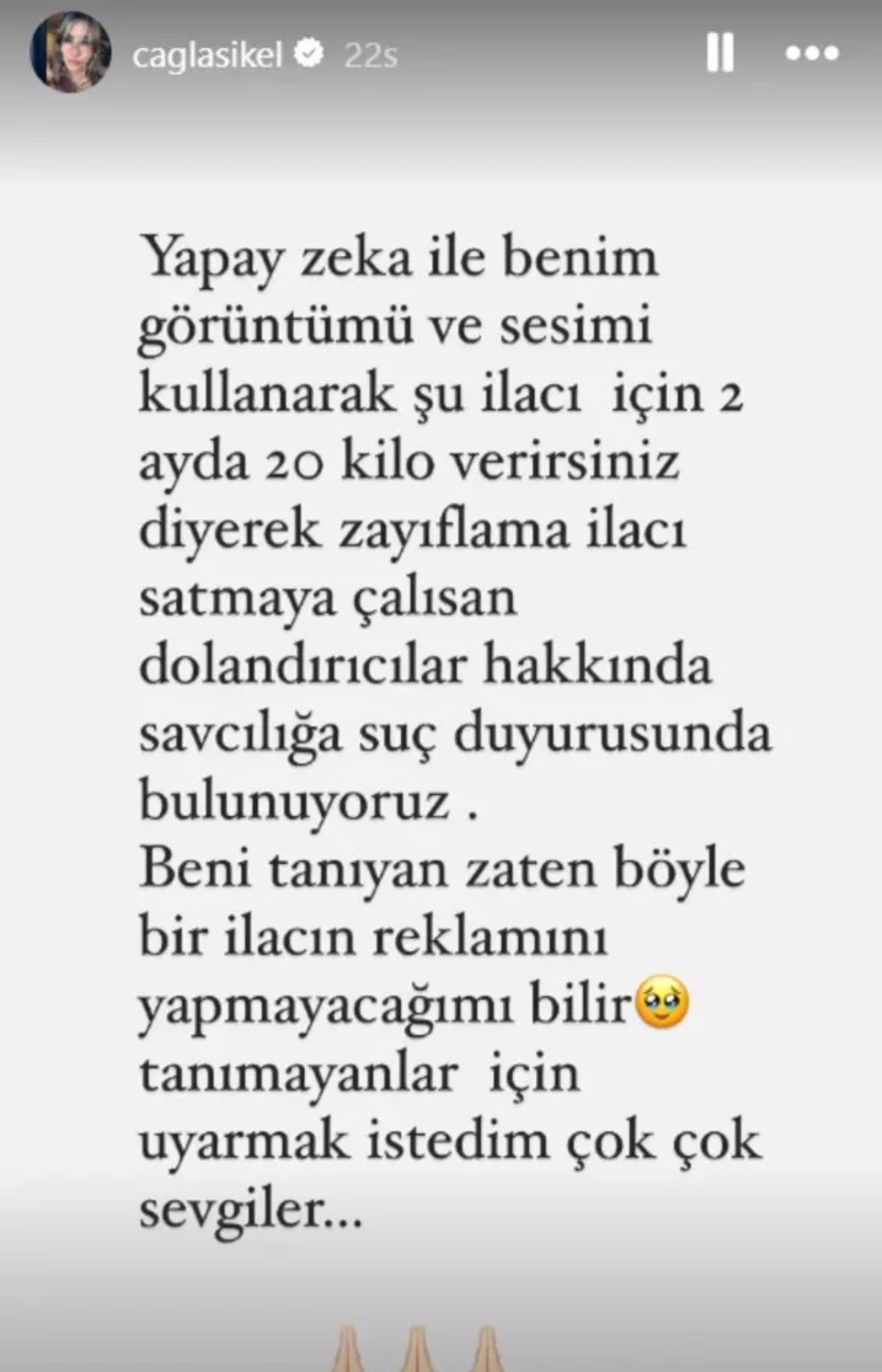 Çağla Şıkel'e yapay zeka şoku Sesini ve görüntülerini kullanıp...