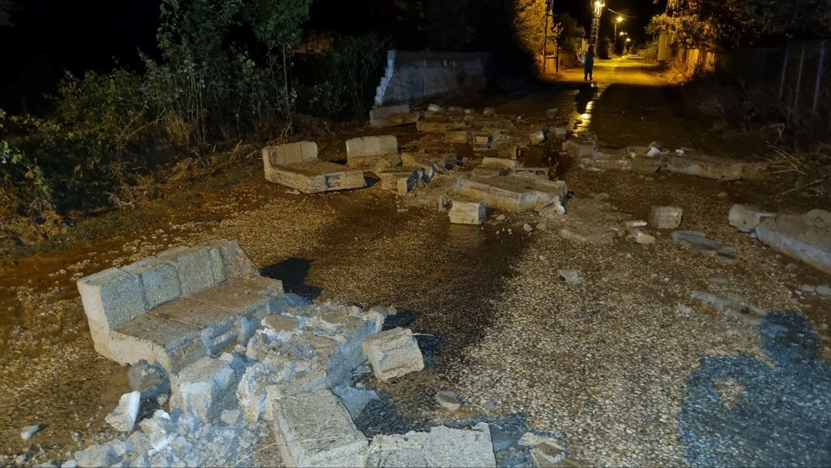 Çorum'un Alaca ilçesine bağlı Sarısüleyman köyünde etkili olan sağanak nedeniyle su baskınları...