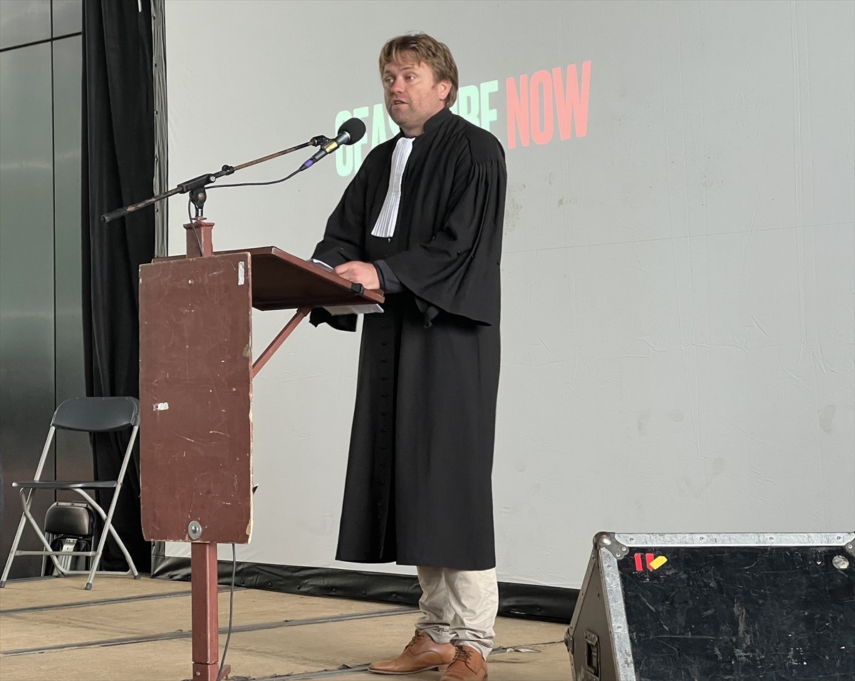 Gazze'deki soykırımı ve Hollanda hükümetinin İsrail'e destek politikasını 1 yıldır protesto eden...