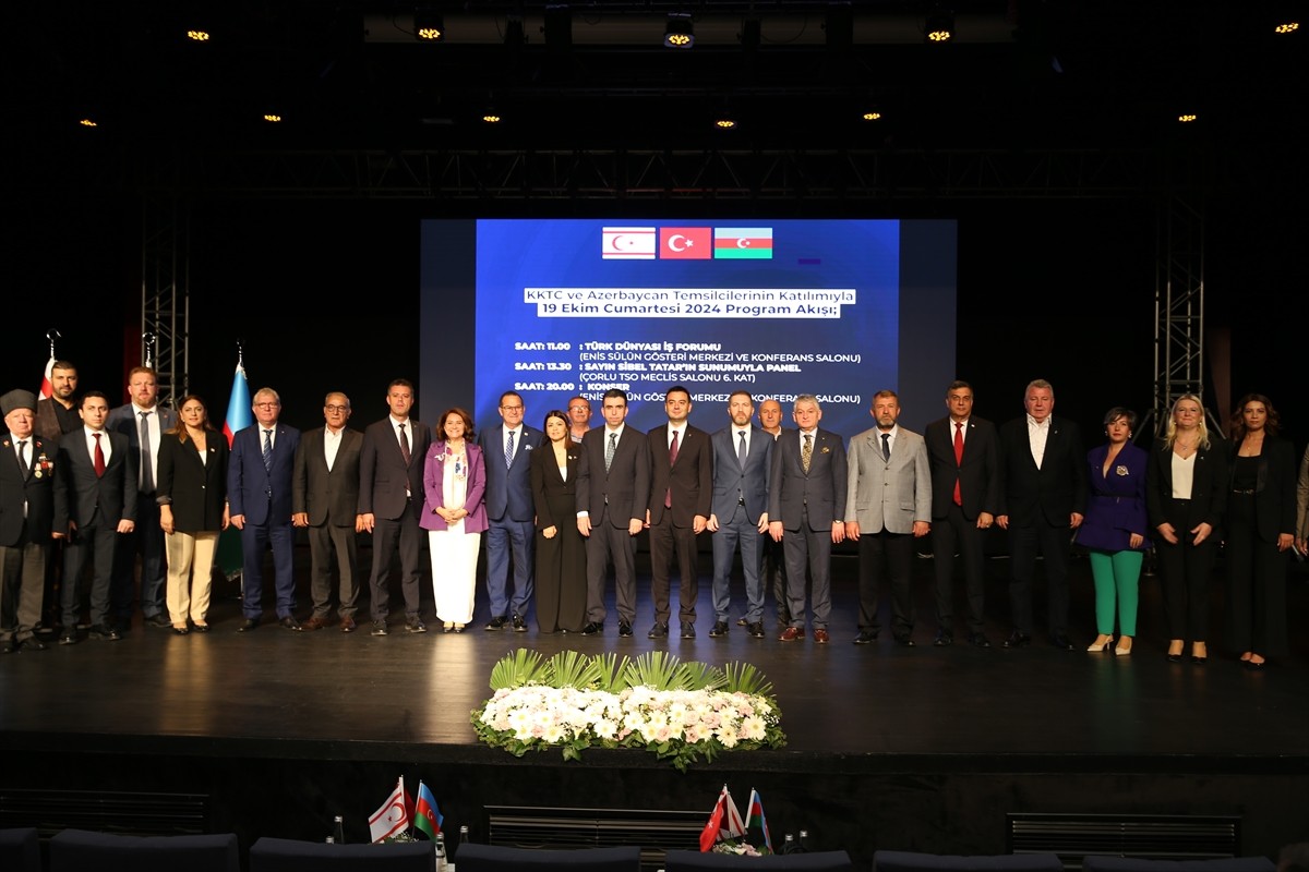 Tekirdağ'ın Çorlu ilçesinde, Türkiye, Kuzey Kıbrıs Türk Cumhuriyeti (KKTC) ve Azerbaycan iş...